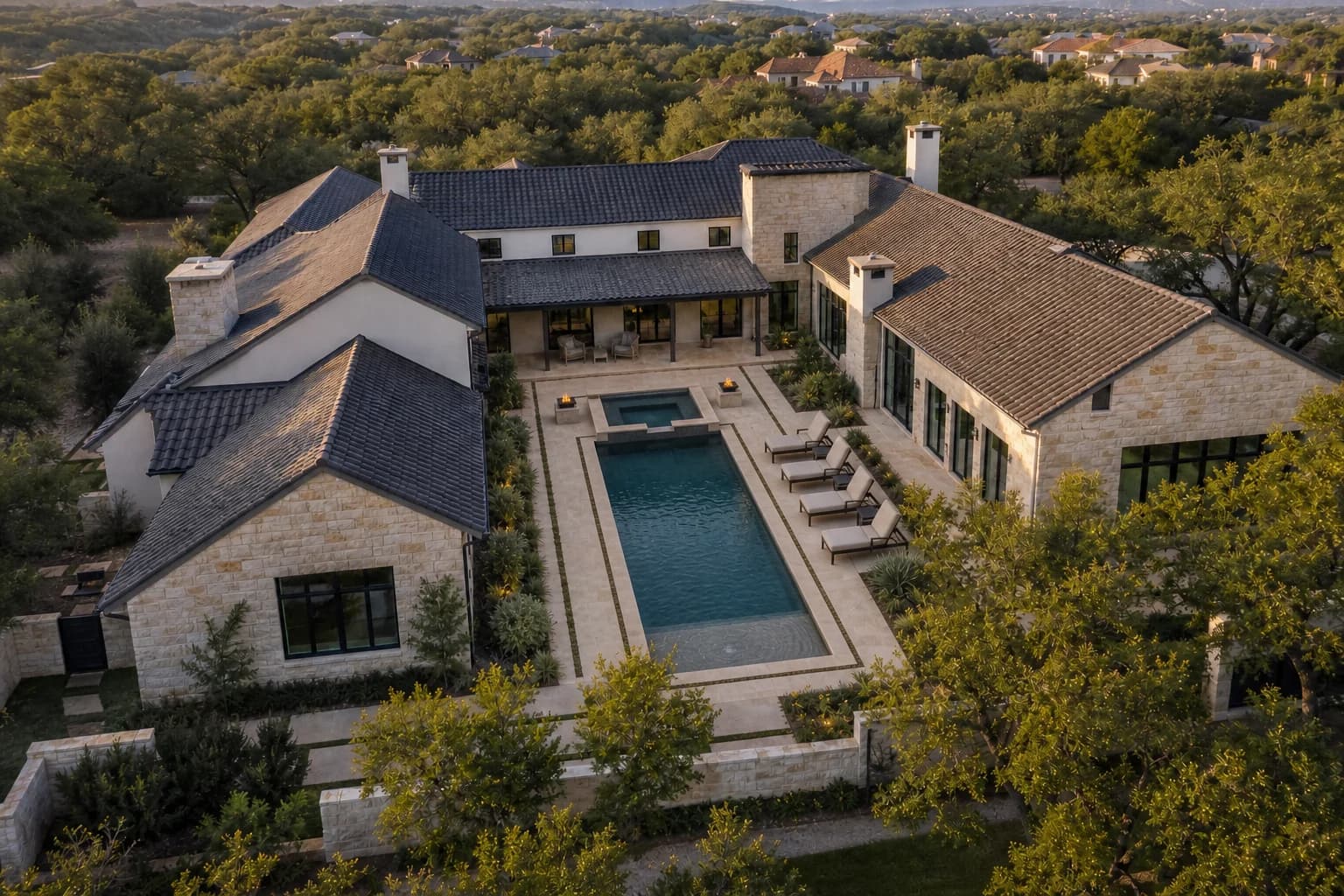 Courtyard estate rendered concept