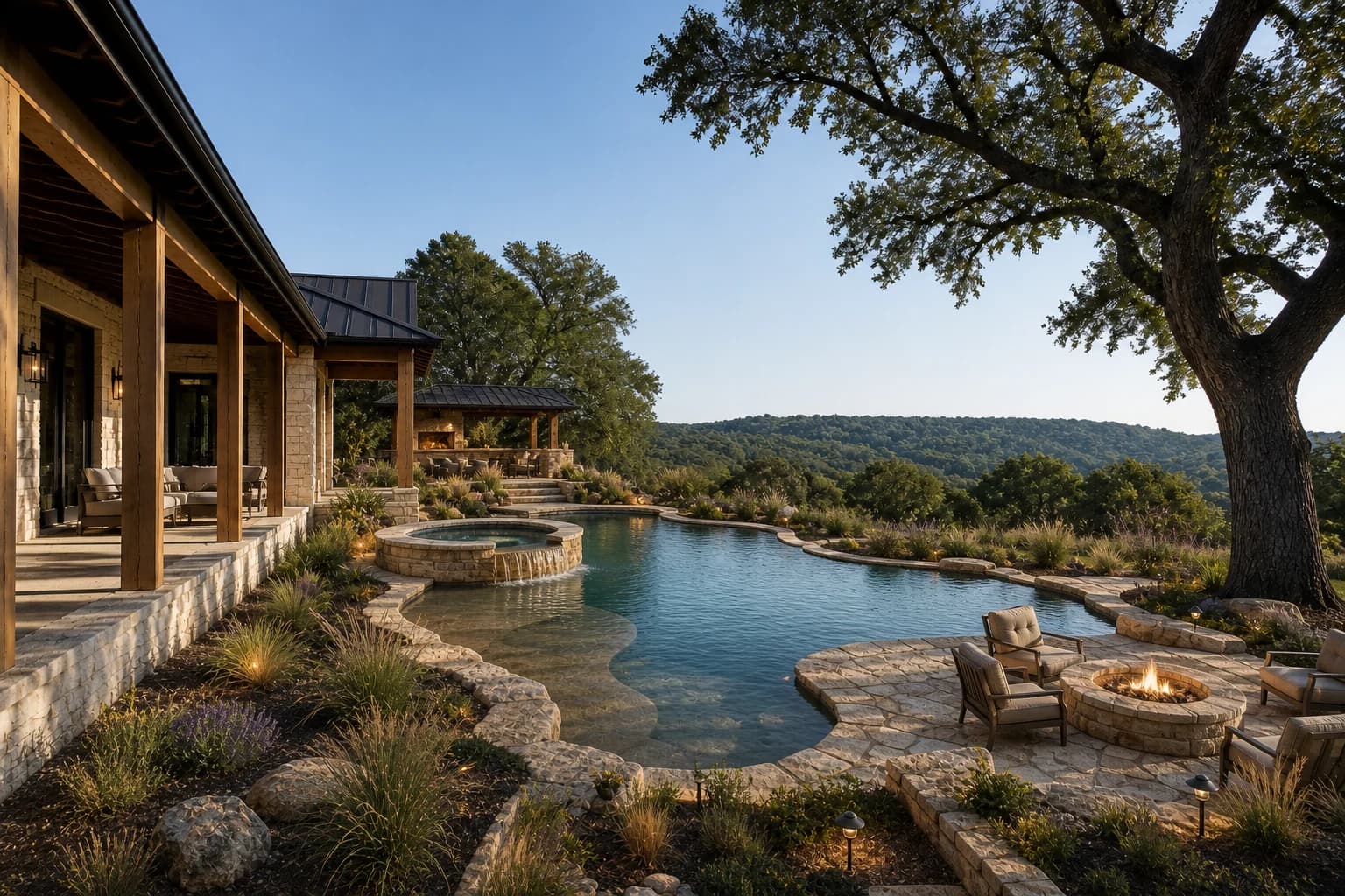 Hill Country estate rendered concept